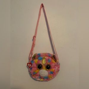 TY Gear Fantasia the Rainbow Unicorn Beanie Boo Plush Purse
